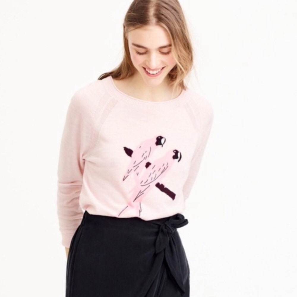 COPY - J.Crew Merino wool crewneck sweater in parrot
